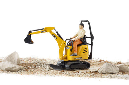 Bruder 62002 JCB Micro Excavator 8010 CTS w/ Worker