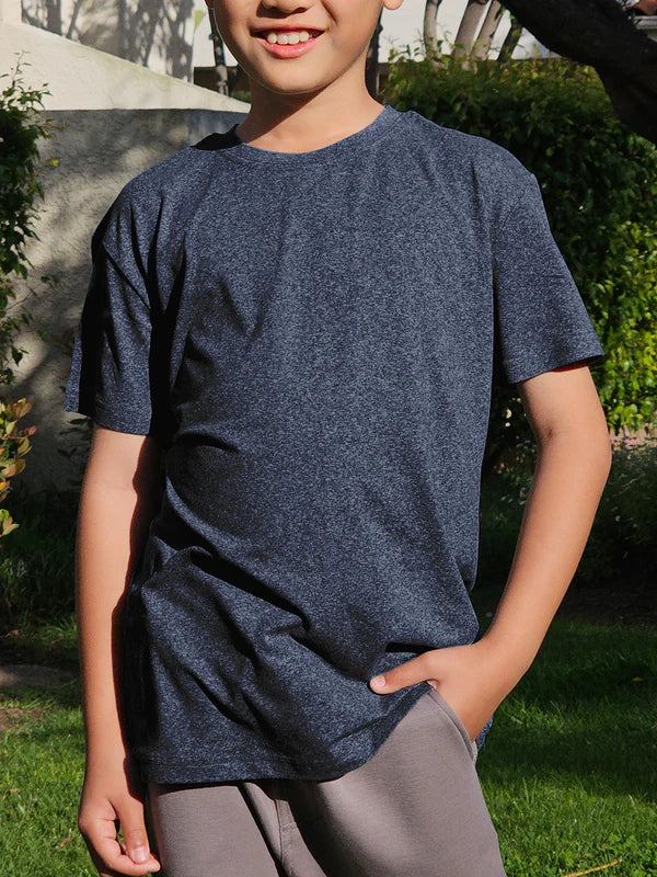 Boys Yoga Tee, Azure