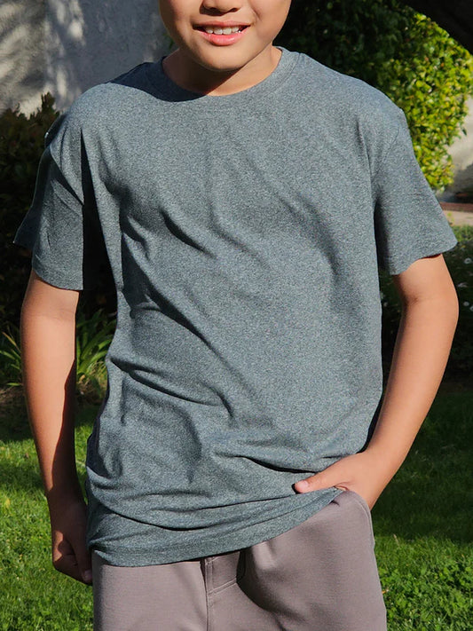 Boys Yoga Tee, Kashmir Green