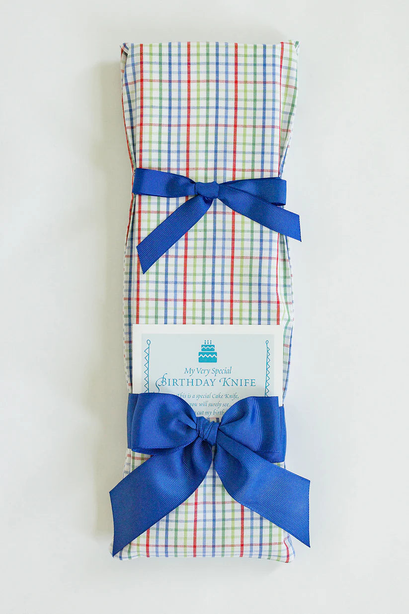 Bright Plaid Cake Knife for Birthday