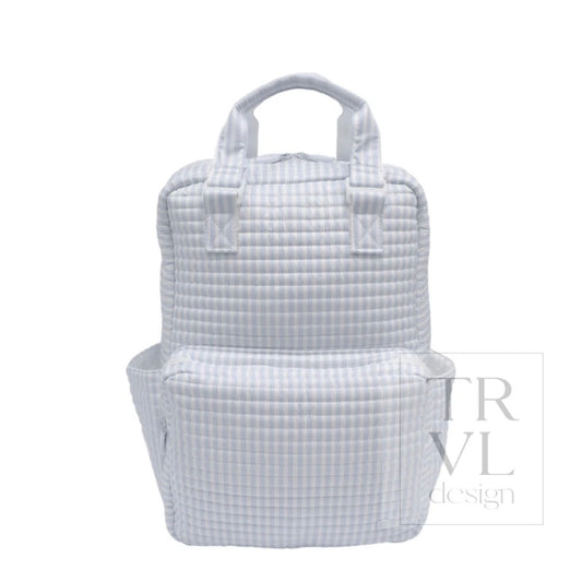 QUILTED ALL YOU NEED BAG - PIMLICO STRIPE BLUE