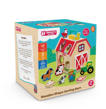 Wooden Shape Sorting Barn