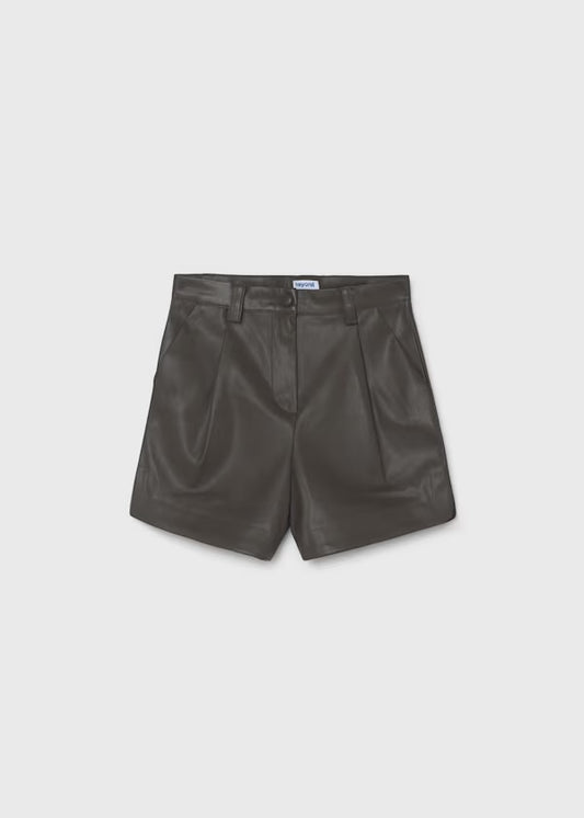 Girls Faux Leather Short