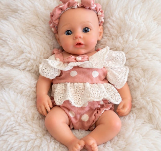 Reborn Silicone Baby Girl, 8”