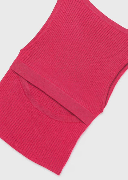 Open Back Sweater, Red