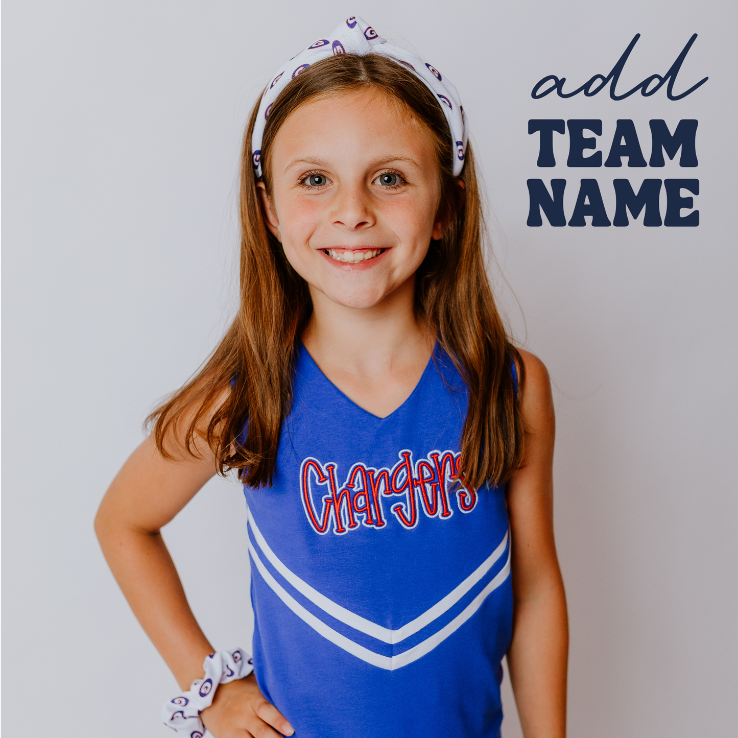 Knit Cheer Uniform Dress, Royal Blue