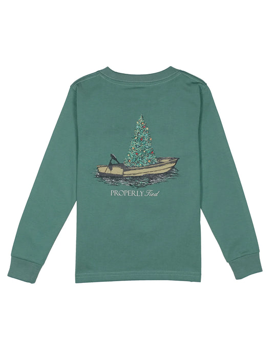 Boys Jolly Boat LS, Marine Green