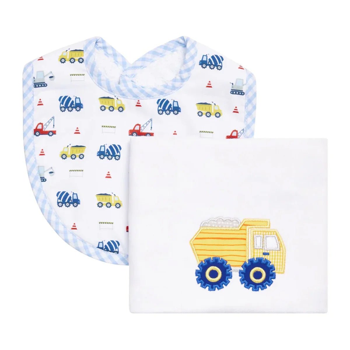 Dump Truck Basic Bib & Boxed Burp Set