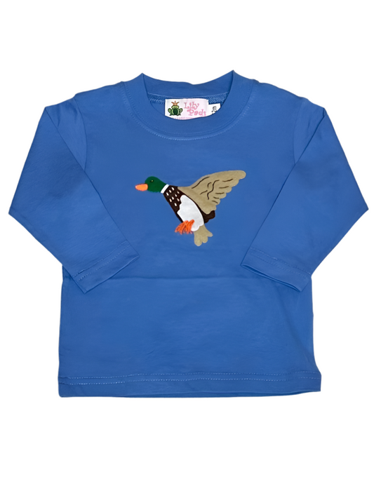 Boys Flying Mallard LS Tshirt, Blue