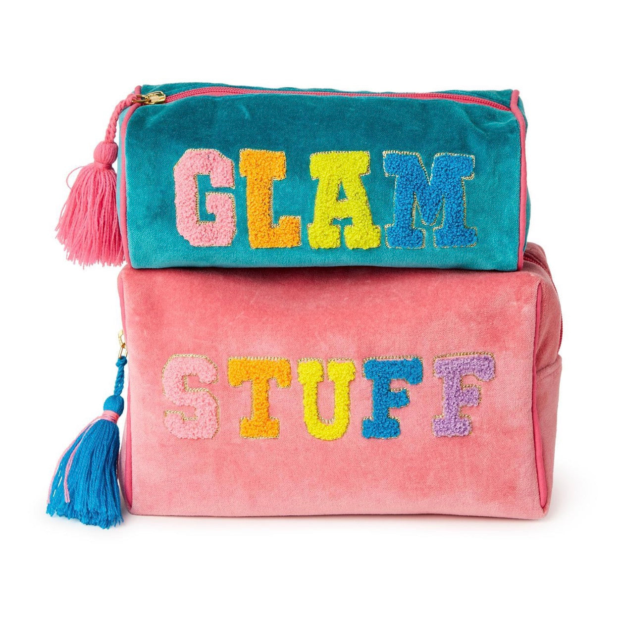 Luxe Letter Velvet Zippered Bags (2 styles)