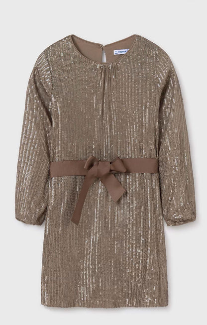 Sequin Dress, Mocha