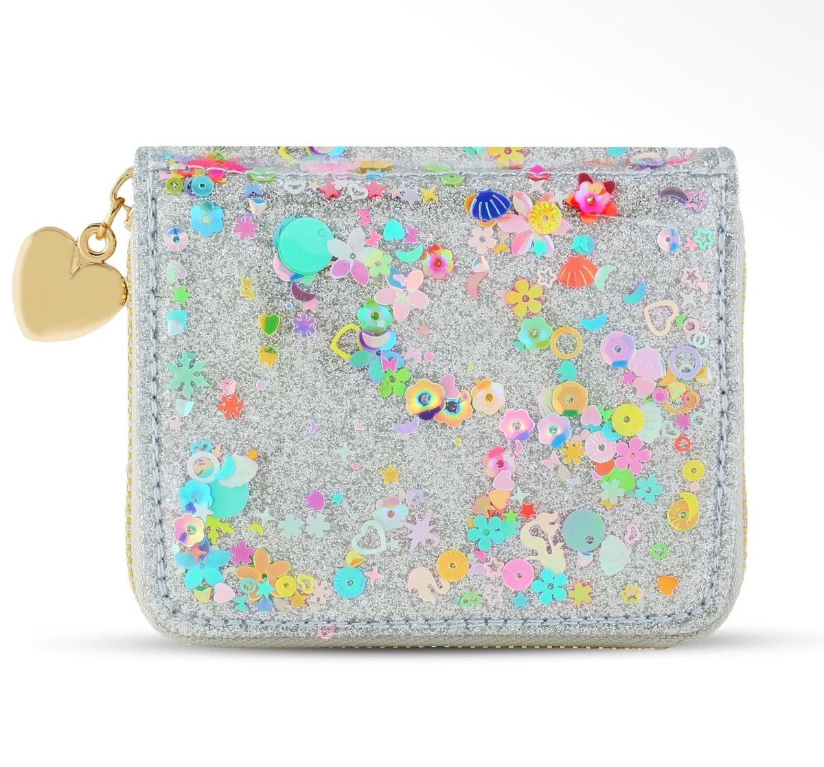 Sprinkle Kindness Confetti Wallet, Silver