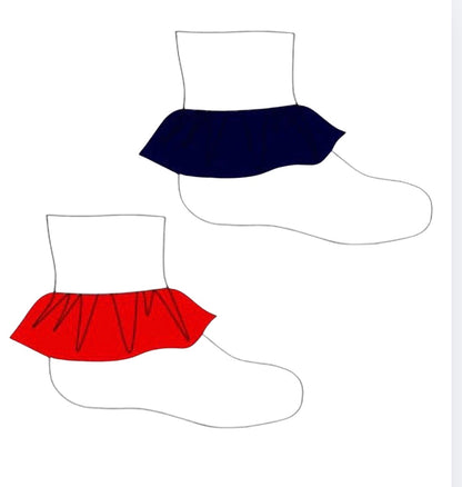 Ribbon Grosgrain Socks, (2 colors)