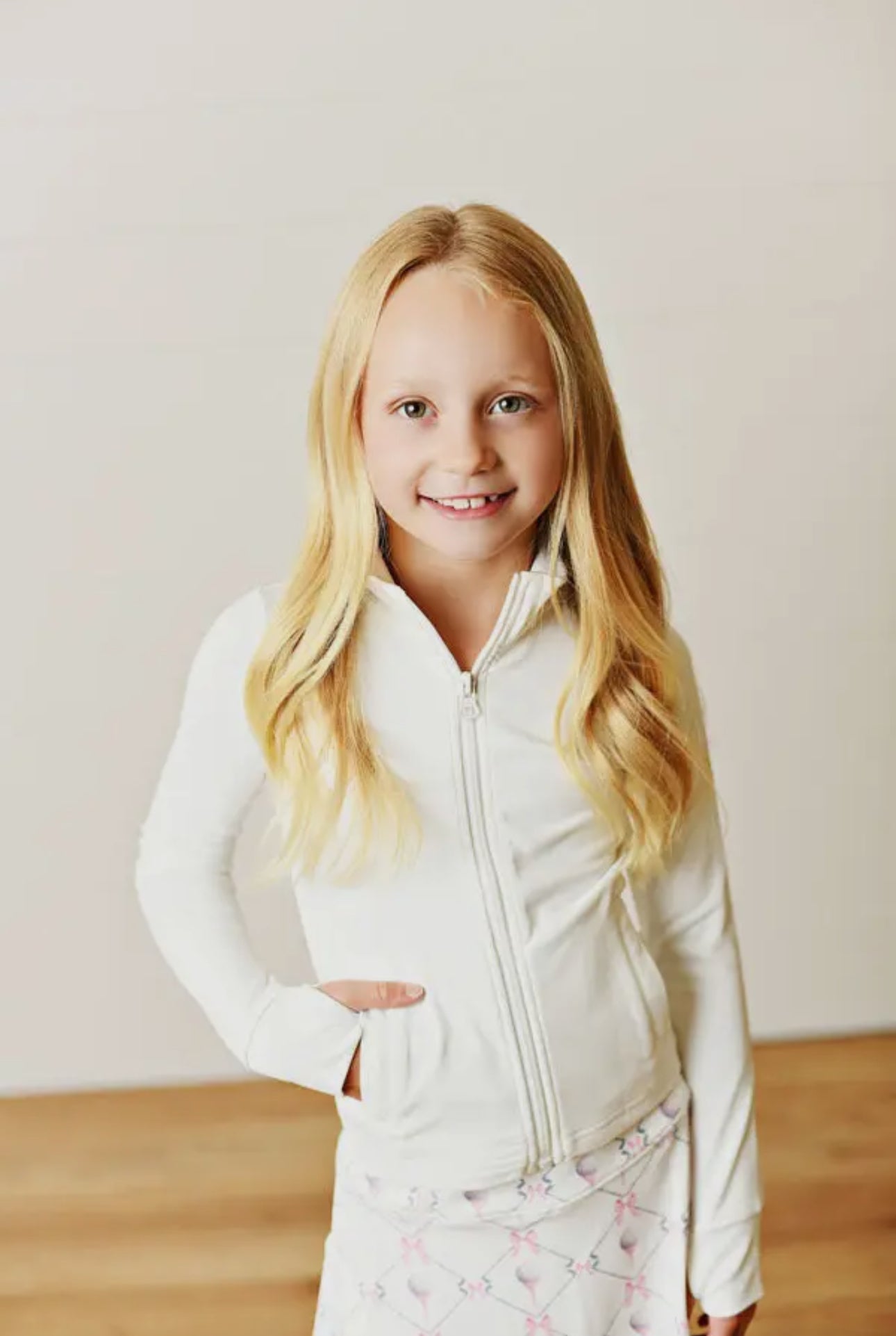 Refine Girls Active Jacket, White