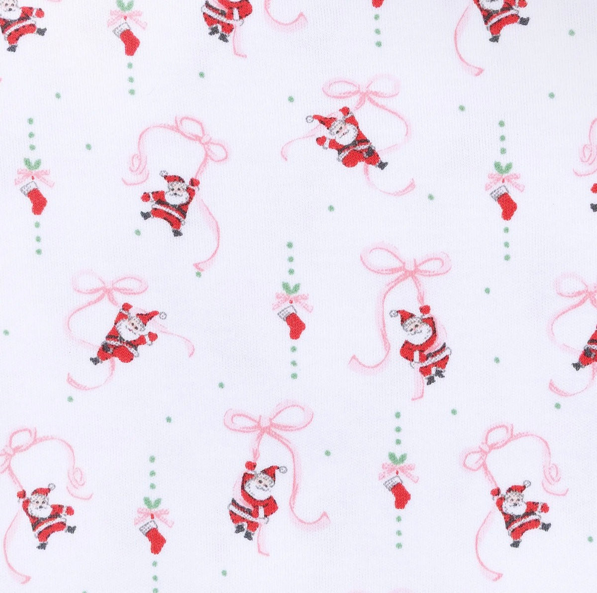 Jolly Ribbons Print Ruffle Zip Footie