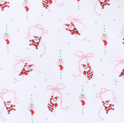 Jolly Ribbons Print Ruffle Zip Footie