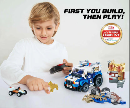 Wise Blocks Remote Control Police Car