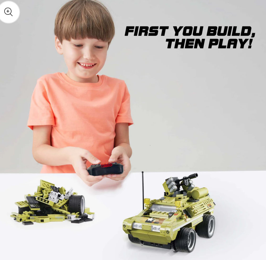 Wise Block Remote Control Military Vehicle