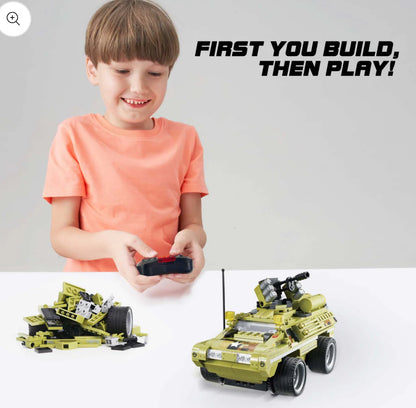 Wise Block Remote Control Military Vehicle