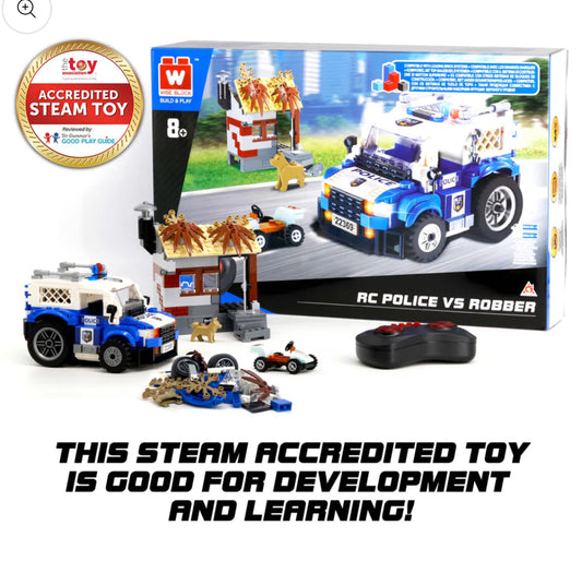 Wise Blocks Remote Control Police Car