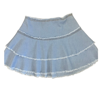 Frayed Denim Skirt