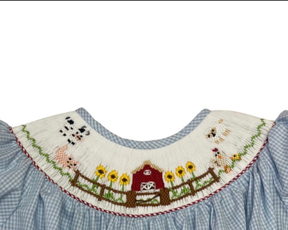 Farm Smocked Bishop Dress