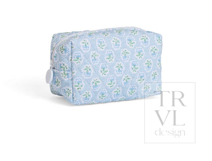QUILTED MINI DAY BAG - PETITE FLEUR BLUE