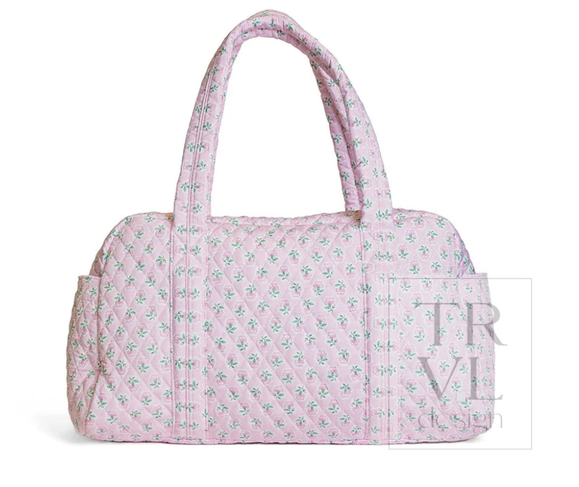 QUILTED GRANDE DUFFEL - PETITE FLEUR PINK