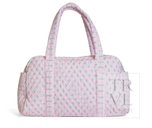 QUILTED GRANDE DUFFEL - PETITE FLEUR PINK