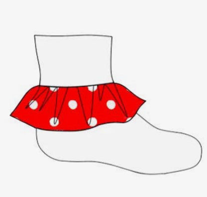 Polka Dot Ribbon Grosgrain Socks, (2 colors)