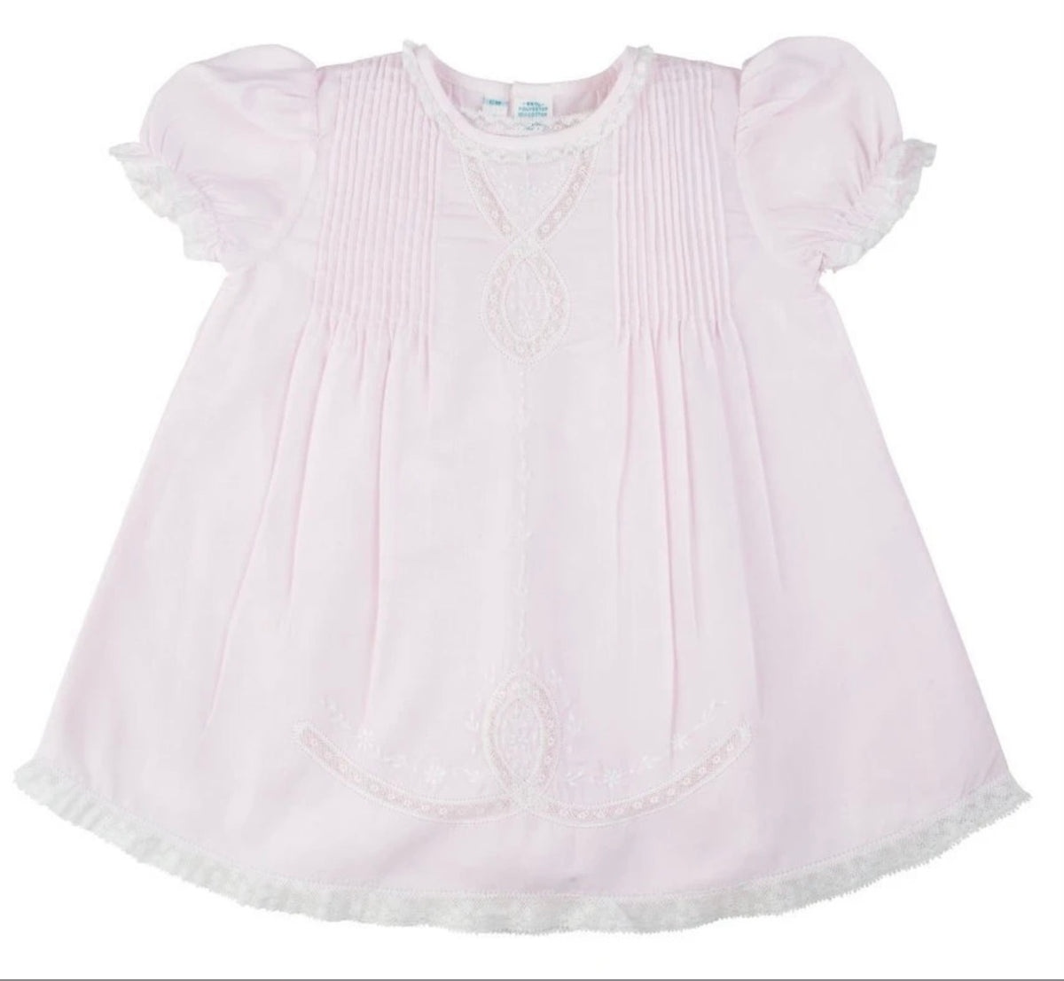 Feltman Lace Ribbon Slip Dress, Pink