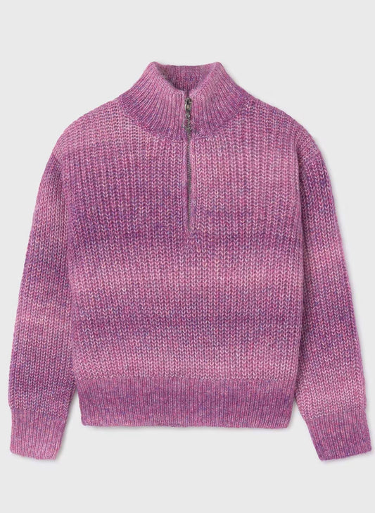 Mal 1/4 Zip Sweater, Purple/Pink