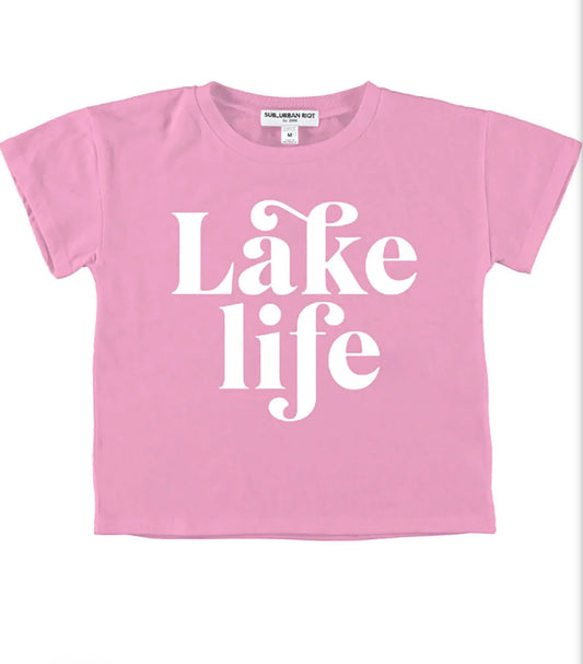 Lake Life Boxy Tee, Pink