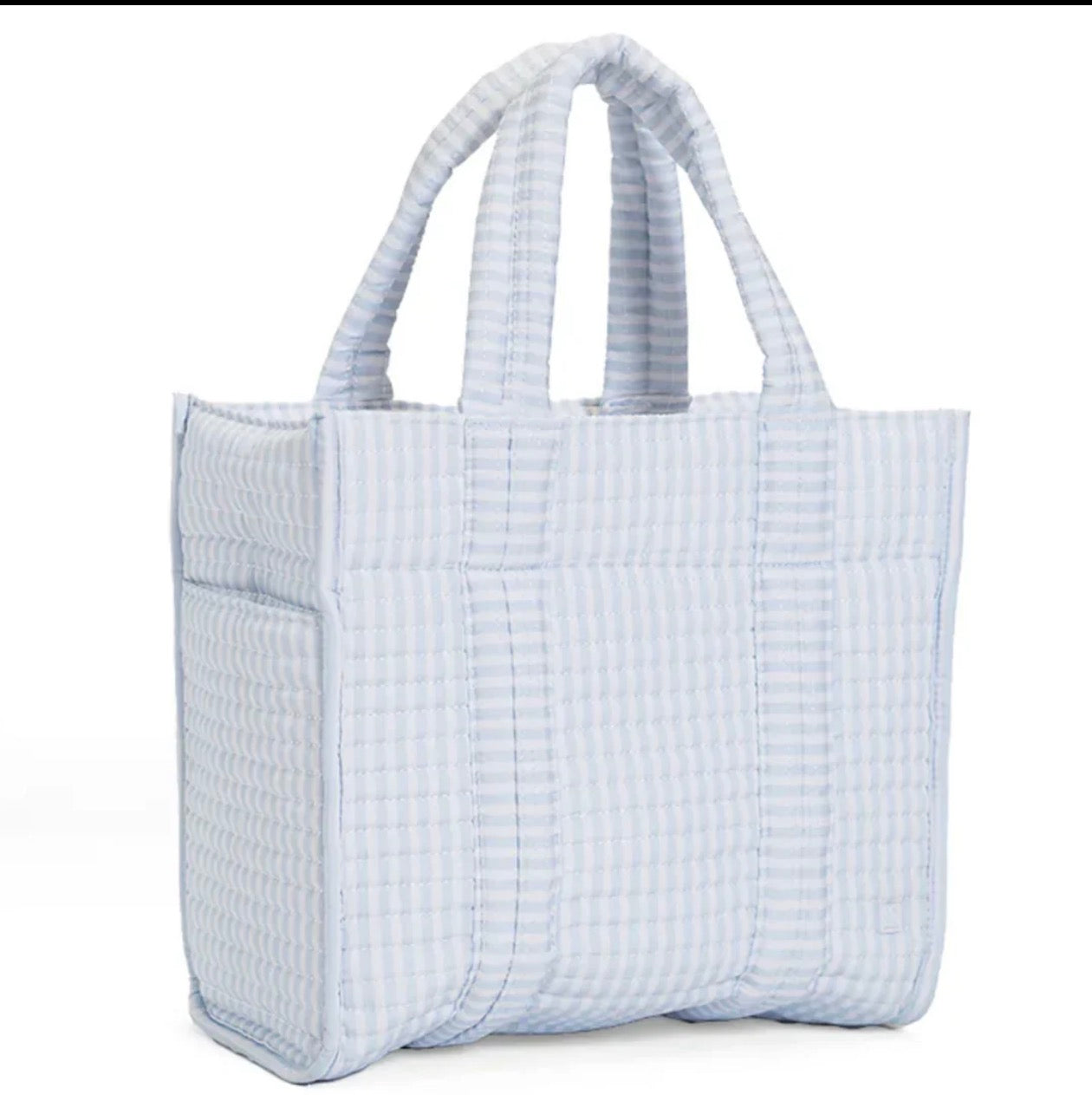 Quilted Mini Go Go Tote, Pimlico Stripe Blue