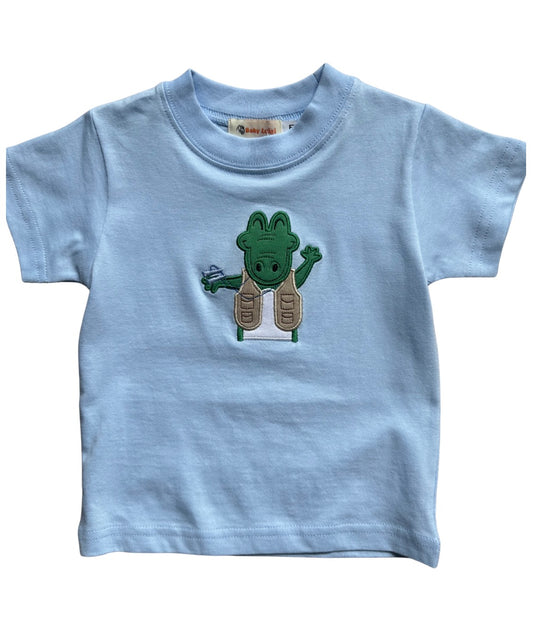 Safari Croc Tee, Blue