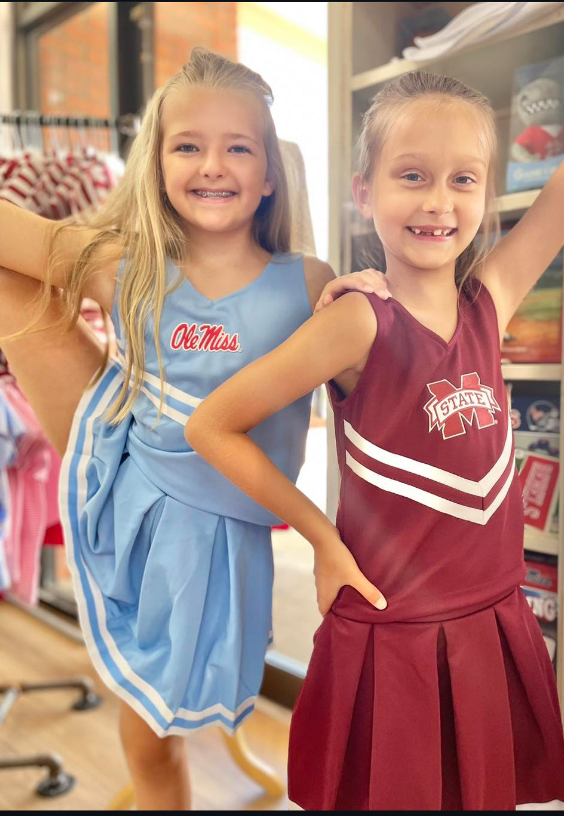 Ole Miss Cheer Suit w/Bloomer, Powder Blue