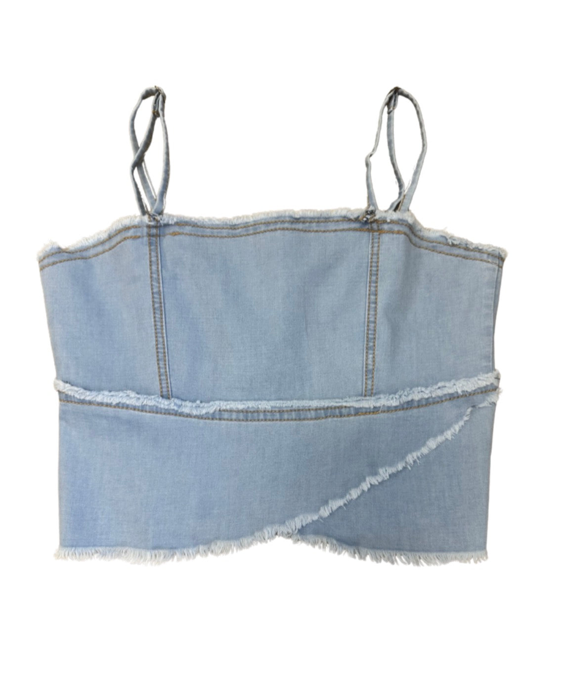 Frayed Denim Top