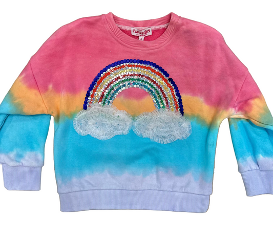 Rainbow Tie Dye Smiley Sweatshirt