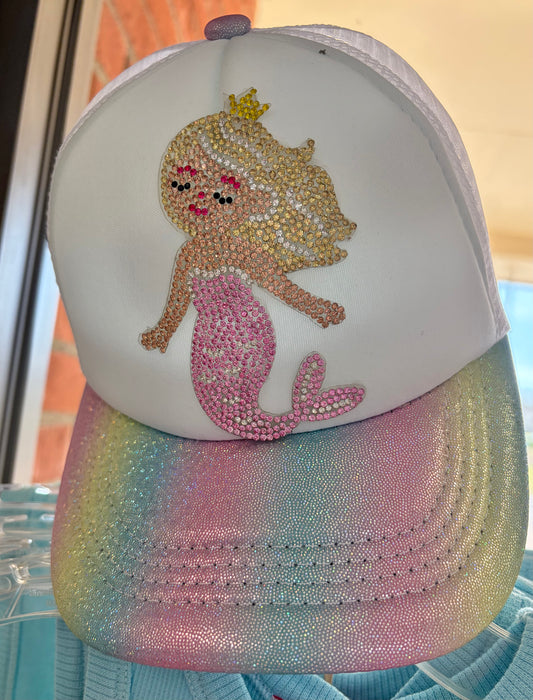 Pastel Galaxy Trucker Hat w/Mermaid Patch