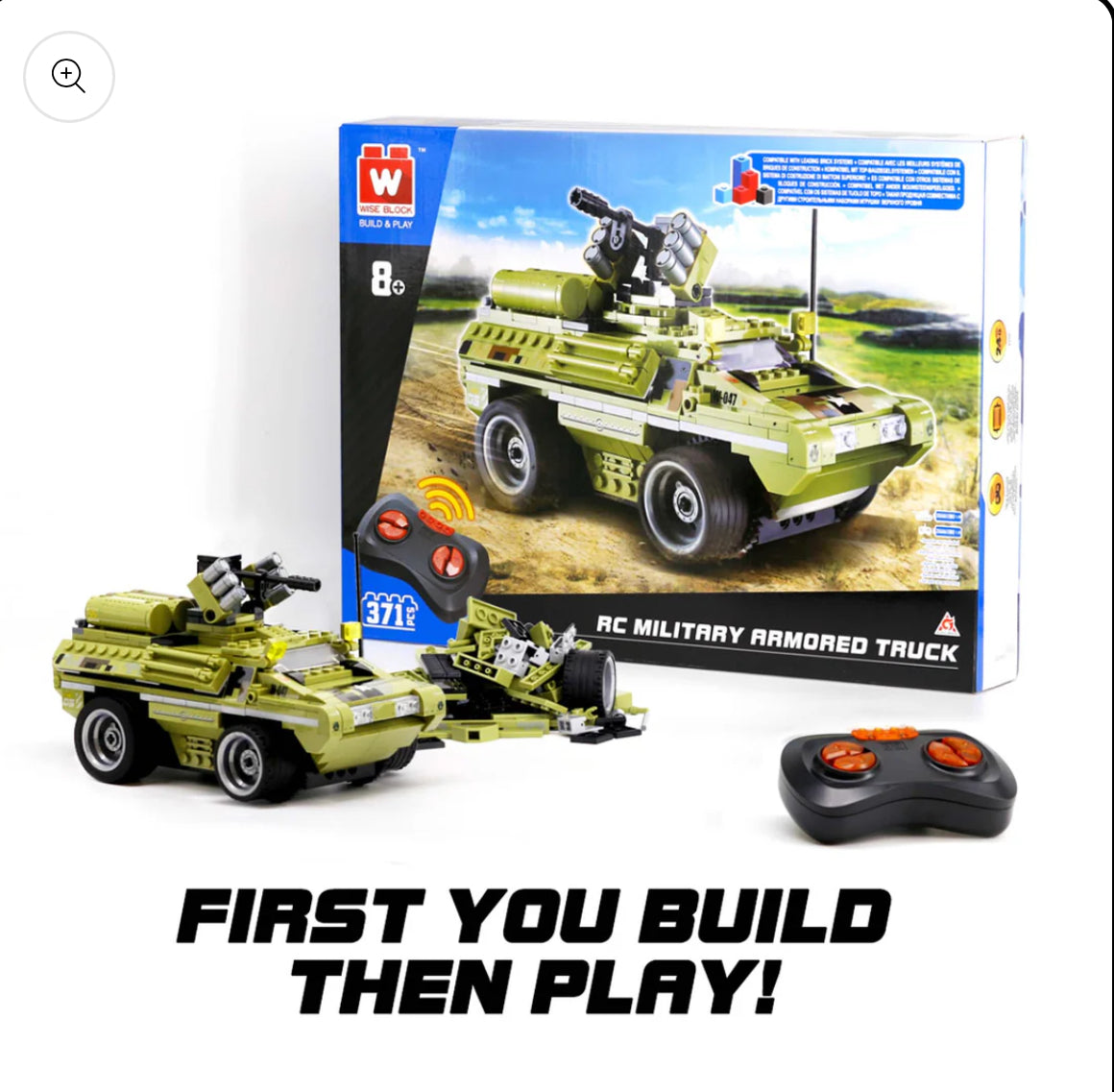 Wise Block Remote Control Military Vehicle