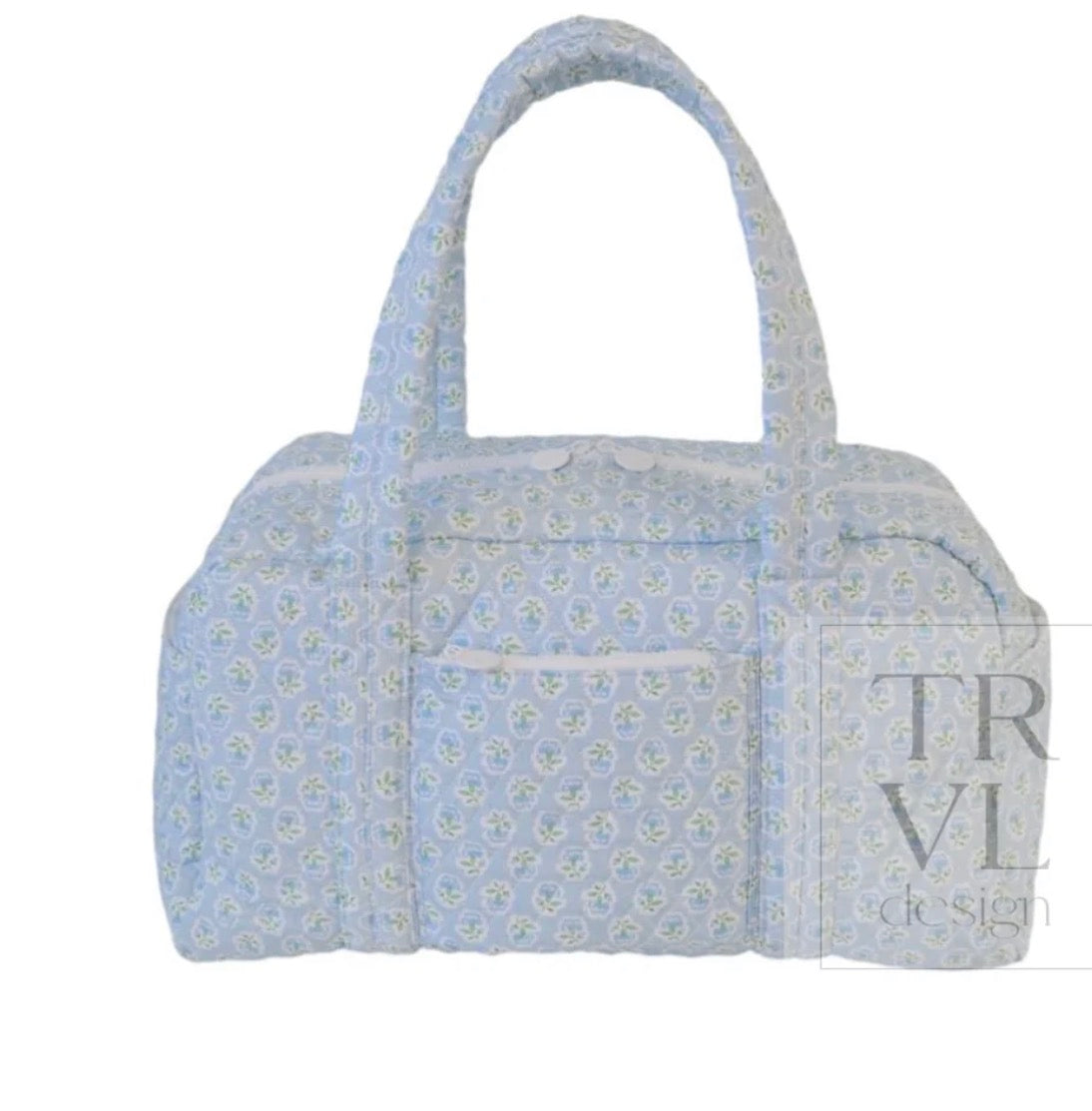 QUILTED GRANDE DUFFEL - PETITE FLEUR BLUE