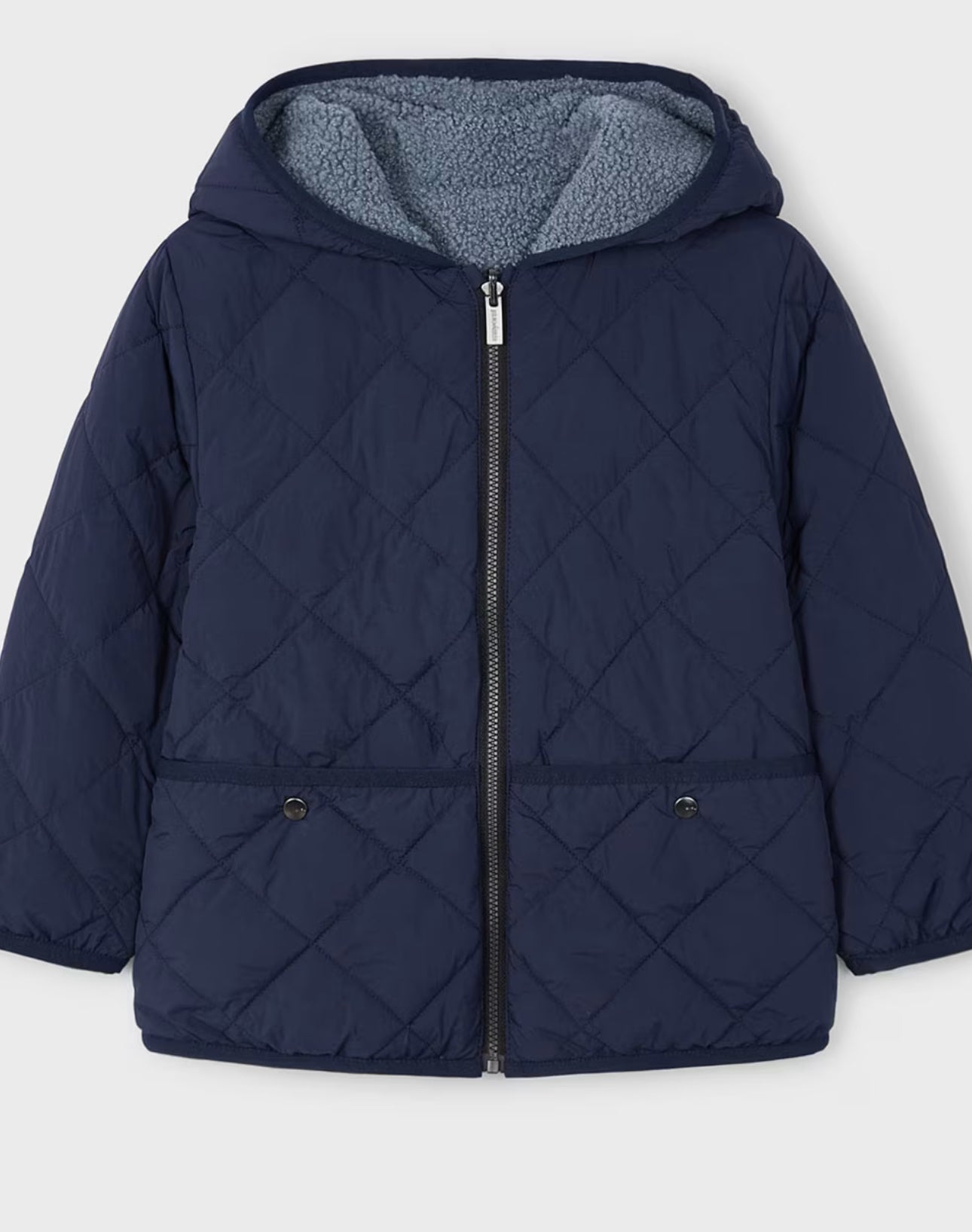 Reversible Quilted Full Zip Jacket, Navy