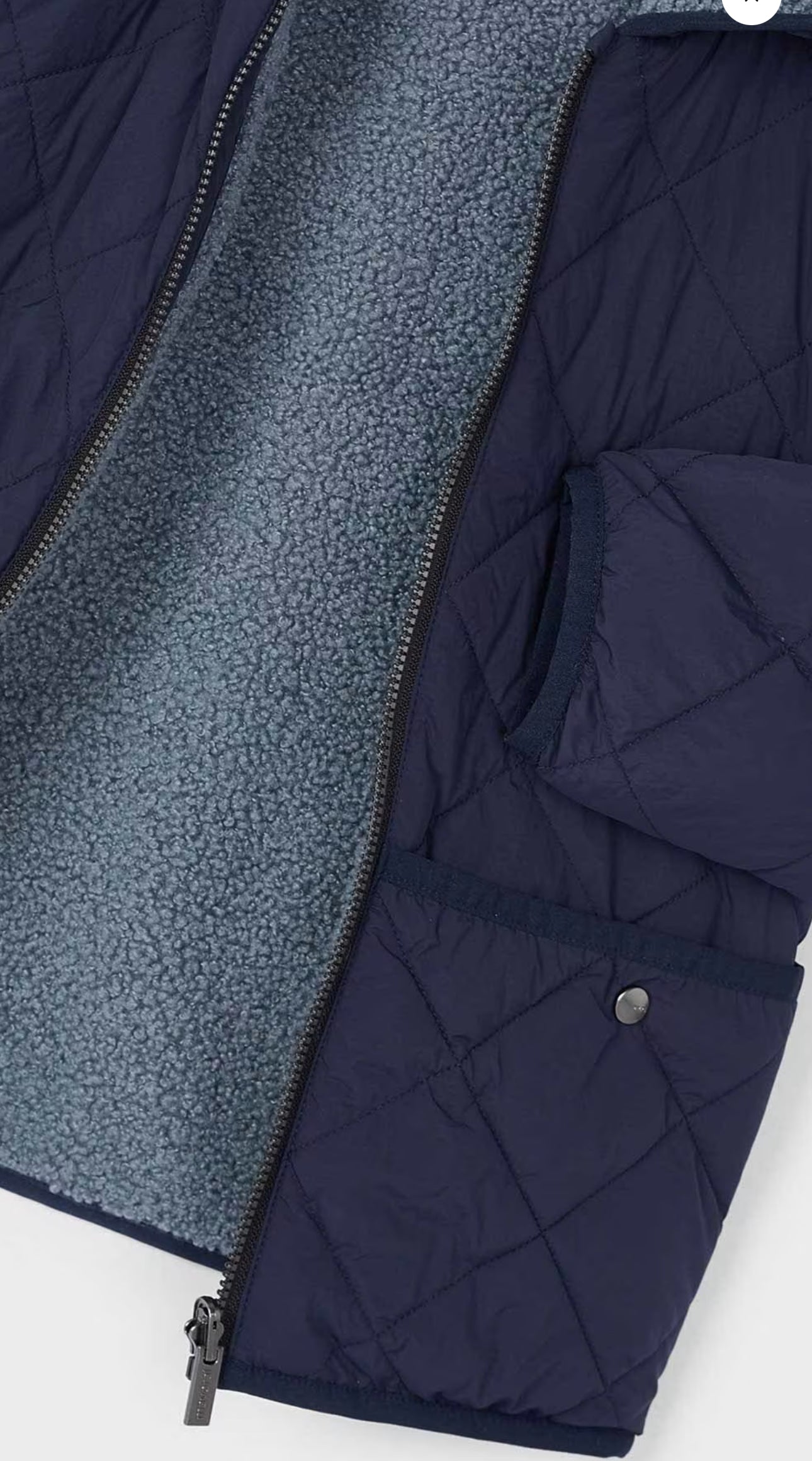 Reversible Quilted Full Zip Jacket, Navy