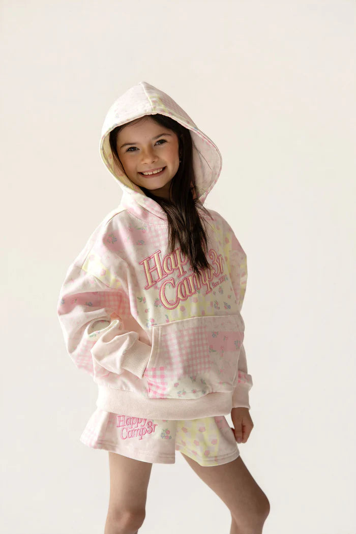 Happy Camp3r Pink Patchwork Shorts