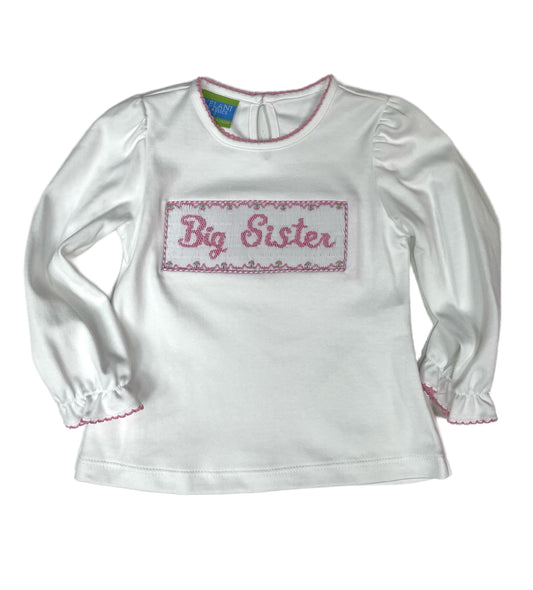 Smocked Big Sister LS Tee