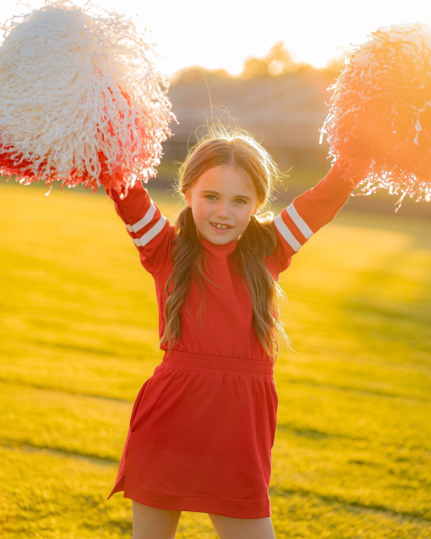 Game Day Glitter Dress, Red