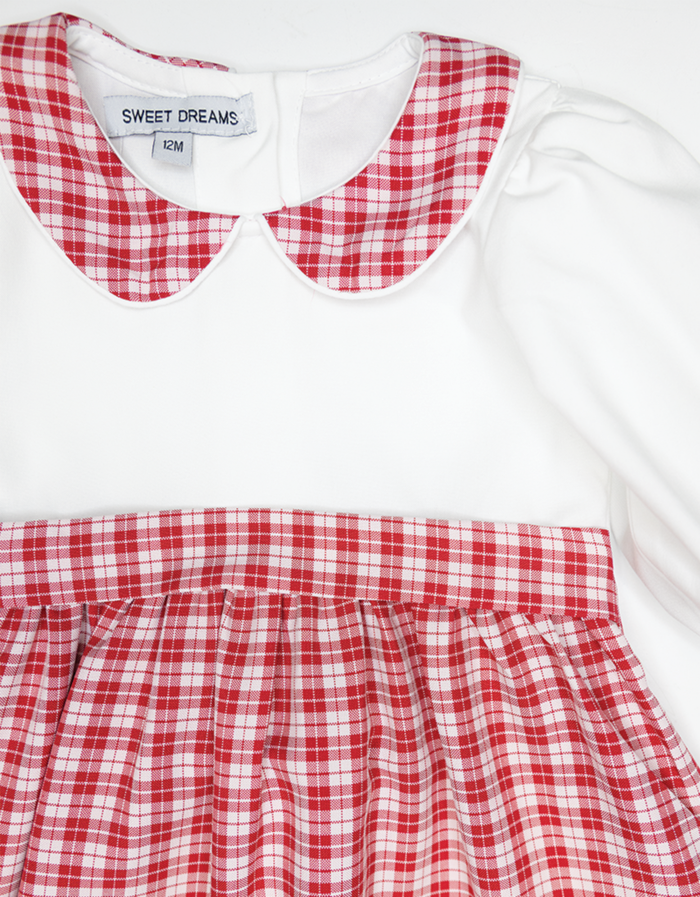 Plaid Dress, Red/White