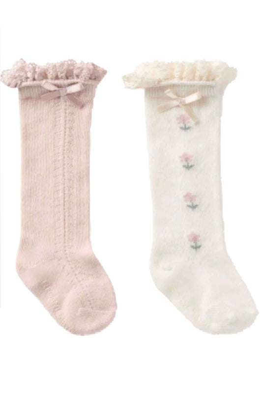 Set of 2 Knee High Socks (0/12m)