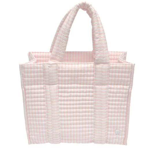 Quilted Mini Go Go Tote, Pimlico Stripe Pink