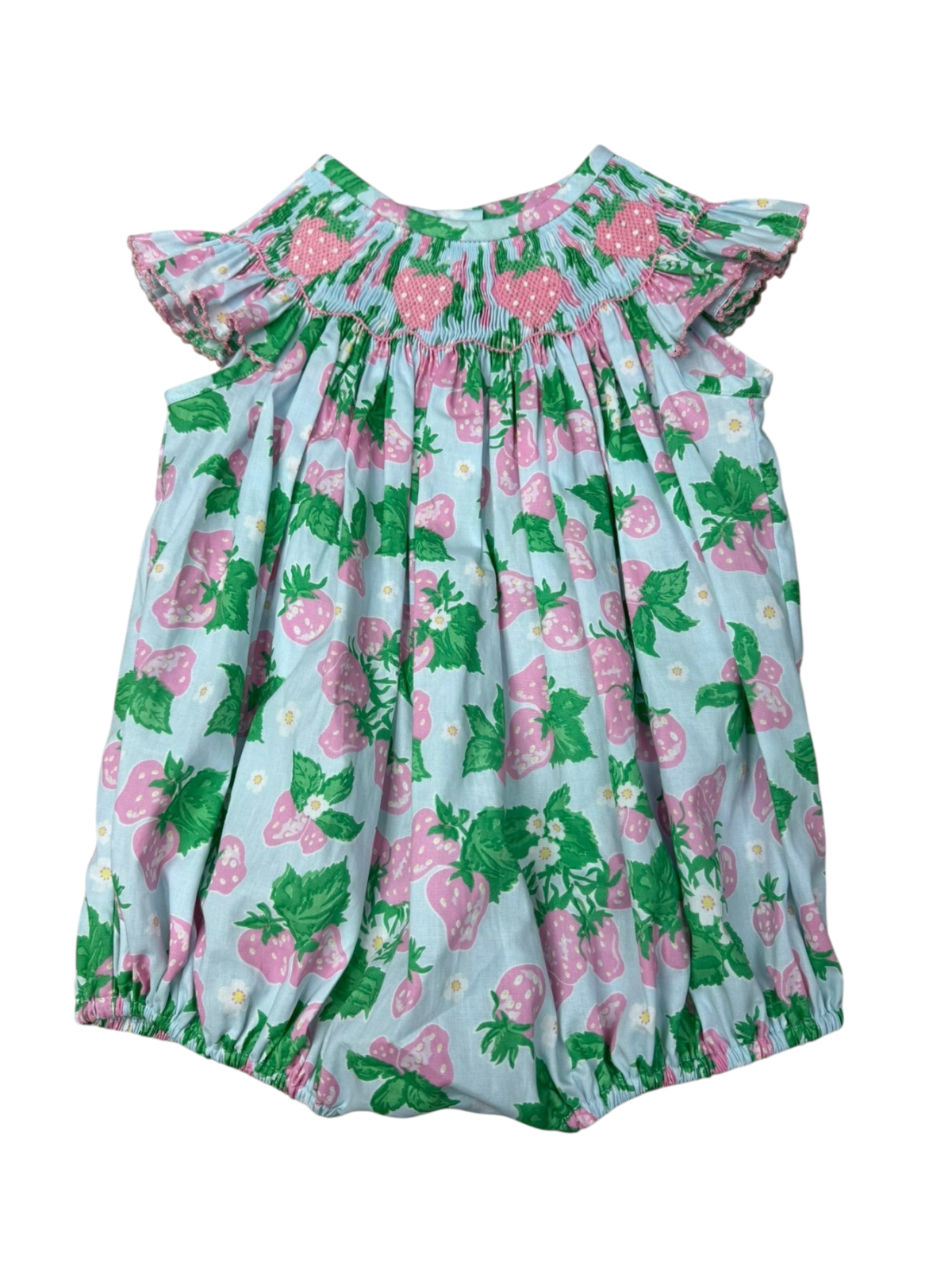 Strawberry Picking Smocked Bubble